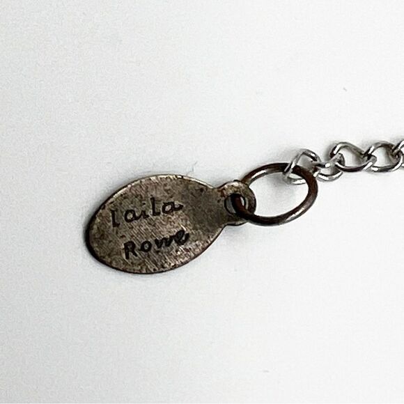 Laila Rowe Dainty Light Pink Faux Pearl Silver Tone Chain Bracelet 8.5” - Picture 6 of 8